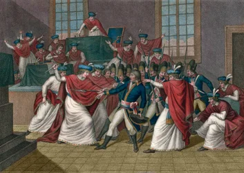 O golpe de Estado de 18 brumário (9 de novembro de 1799). Napoleão Bonaparte (1769-1821) derrubou o Diretório e tornou-se Primeiro Cônsul - Golpe de Estado de brumário, ano VIII - Em 19 brumário do ano VIII (10 de novembro de 1799), Bonaparte dissolveu o