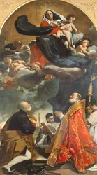 Altarpiece representando a Virgem com os Santos Petrónio e Alo