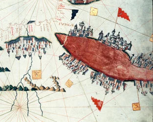 O Mar Vermelho e o Canal de Suez (portulan