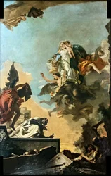 Nossa Senhora do Carmo dando o escapulário a São Simão Stock, 1749.