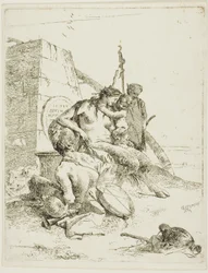 Família Satyr com o Obelisco, de Scherzi