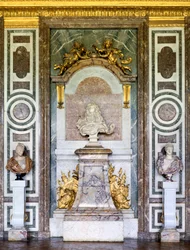 Busto de Luís XIV, Salon de Diane, Grand Apartment, Chateau de Versailles, França, século XVII