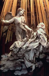 Itália, Roma, Capela Cornaro da Igreja de Santa Maria della Vittoria, Ecstasy de Santa Teresa de Ávila, de Gian Lorenzo Bernini (1598-1680), escultura em mármore e bronze dourado