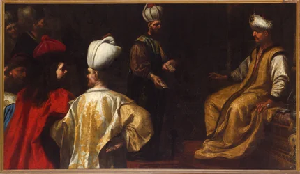 Gio (Giovanni) Agostino Durazzo conduzido na presença do Sultão Mehmet IV