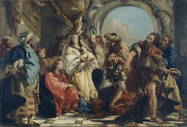 Cristo e a mulher apanhada em adultério (óleo sobre tela)