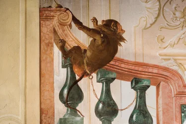 Detalhe do Macaco, da Sala de Cenas de Carnaval na Foresteria