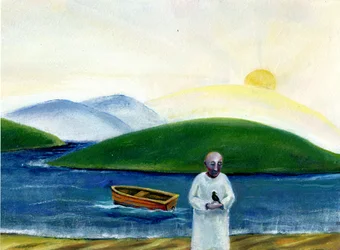 Dawn Goodbye, 2004, (óleo sobre papel)