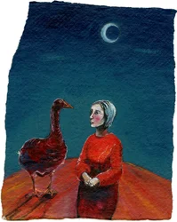 My Goose, 2004, (óleo sobre papel)