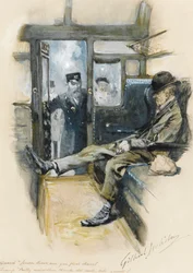 O guarda de trem (wc no papel)