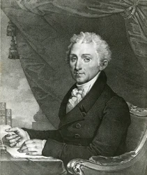 James Monroe, 5º Presidente dos Estados Unidos da América (a/b/w litho)