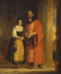 Shylock e Jessica do "Mercador de Veneza", II, ii
