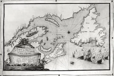 Mapa do Golfo de São Lourenço e Rio, 1699