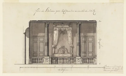Cama Alcova para o Duc d&39;Orléans, Palais Royal, Paris