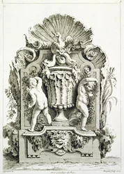 Placa de desenhos, gravada por Huquier