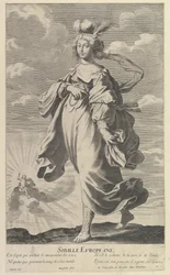 Sibila Europeia, c. 1635. Criadores: Gilles Rousselet, Abraham Bosse.