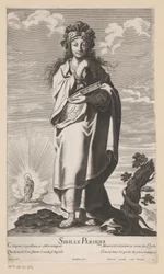 Sibille persa, com Maria com a criança ao fundo
Sibyl Persique (título sobre o objecto)
Sibyls (título da série)
Les Sibylles (título da série)