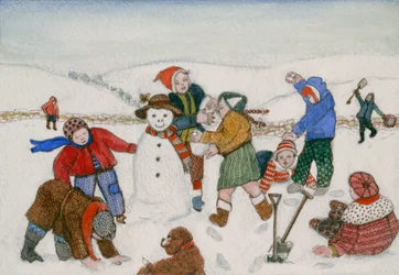 Brincando na neve
