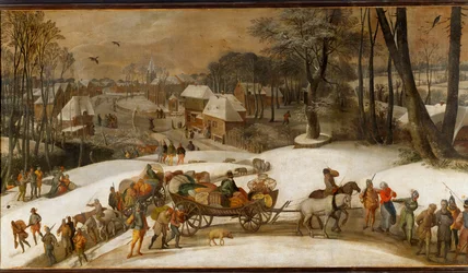 Expedição militar no inverno (óleo sobre tela)