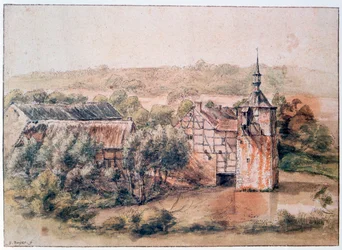 Paisagem com casas, c1643-1687