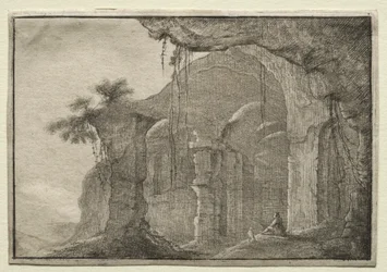 Ruínas de um anfiteatro.