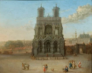 Vista da catedral de Reims