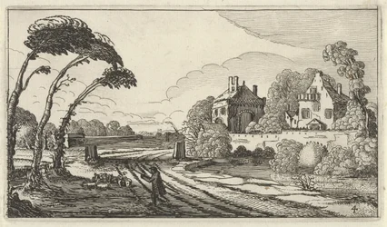 Pastor numa paisagem
Doze paisagens com figuras (título sobre o objecto)