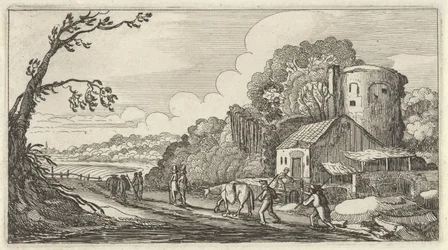 Paisagem com Viajantes
Doze paisagens com figuras (título sobre o objecto)