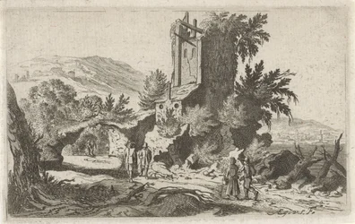 Caminhantes em uma ruína Seis paisagens (título da série)