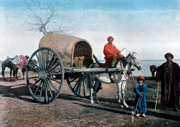 Vagão Bukhara, Uzbequistão, c1890