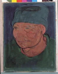 Pescador de boné verde