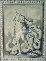 Hércules corta as sete cabeças da Hydra (pintura