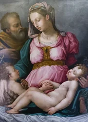 A santa família e São João Baptista