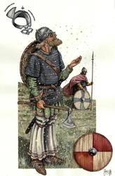 Idade Média: Guerreiro viking do século IX.