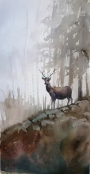 Veado da Floresta Ennevoada