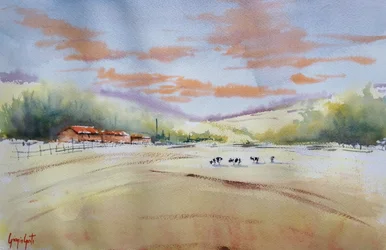 Paisagem rural tranquila