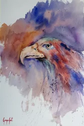 Retrato de uma águia cheia de vida