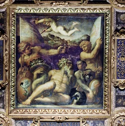 Alegoria das regiões de Cortona e Montepulciano do teto do Salone dei Cinquecento, 1565 (painel)