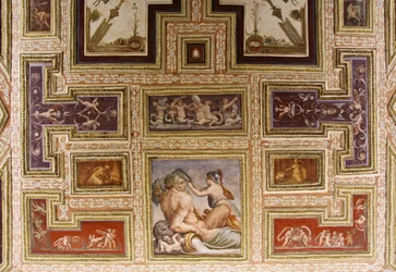 Ceres enfermagem Triptolemus, detalhe do teto Altoviti, 1553 afresco