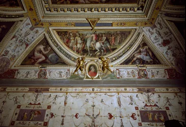 Detalhe do quarto de Lorenzo il Magnifico representando a batalha de Sarzana (fresco