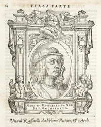 Milão, Biblioteca Braidense, Vite de piv excellent, Giorgio Vasari 1568, Raffello Sanzio da Urbino