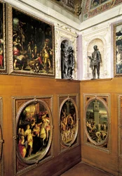 Studiolo (pequeno estudo) de Francesco I, de Giorgio Vasari (1511-1574), Palazzo Vecchio, Florença, Itália
