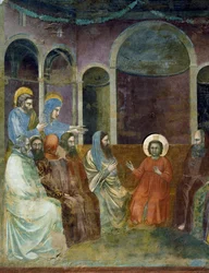 Jesus no Templo entre os Médicos, Detalhe da Vida e Paixão de Cristo, de Giotto