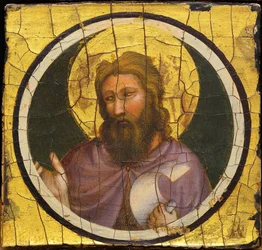 São João Batista par Giotto di Bondone (1266-1377). Tempera no painel, ca. 1320, Ente Cassa di Risparmio, Florença