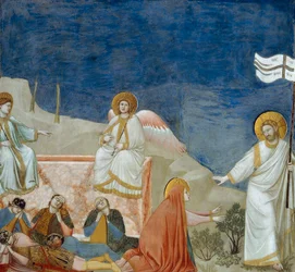 A Ressurreição de Cristo, pormenor de Vida e Paixão de Cristo, de Giotto