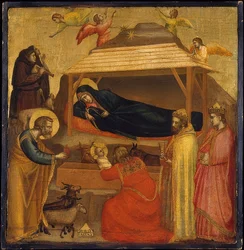 Adoração dos reis. Por volta de 1320