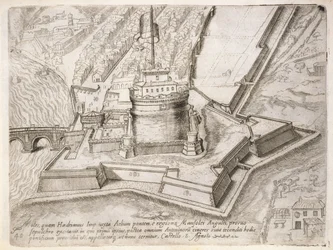 O túmulo de Adriano, de "Cosmo Medici Duci florentinor", publicado em 1569