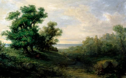Paisagem, de Giovanni Carnovali ou Carnevali conhecido como Piccio (1804-1873)