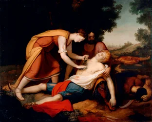 Erminia tratando Tancred, de Gerolamo Costa (1777 -?)