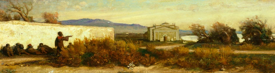 Turcos perto de um templo, por Giovanni, conhecido como Nino Costa (1826-1903).
