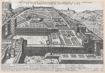 Speculum Romanae Magnificentiae: Vista Aérea do Miradouro e seus Jardins, 1579, 1579.